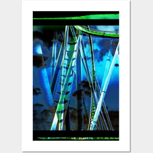 Comic Book Inspired Roller Coaster Photography Posters and Art